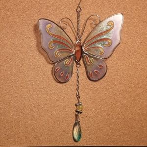 Multicoloured glass butterfly